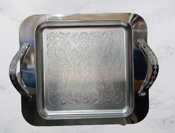 سینی مربع استیل ضدخش سیلا کد 304