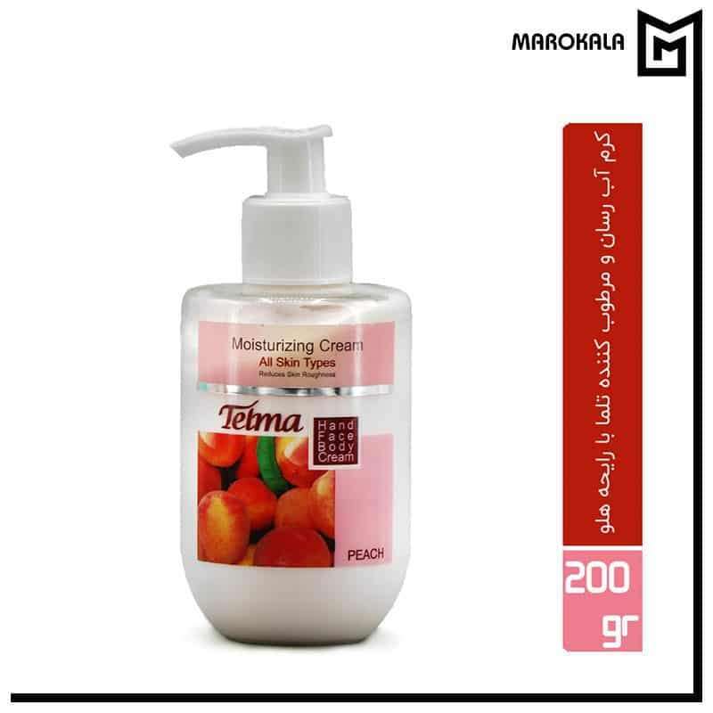 کرم آبرسان و مرطوب کننده تلما مدل هلو حجم ۲۰۰ میلی لیتر(قیمت عمده با افزایش تعداد خرید کالا) - ماروکالا، فروش عمده محصولات آرایشی و بهداشتی