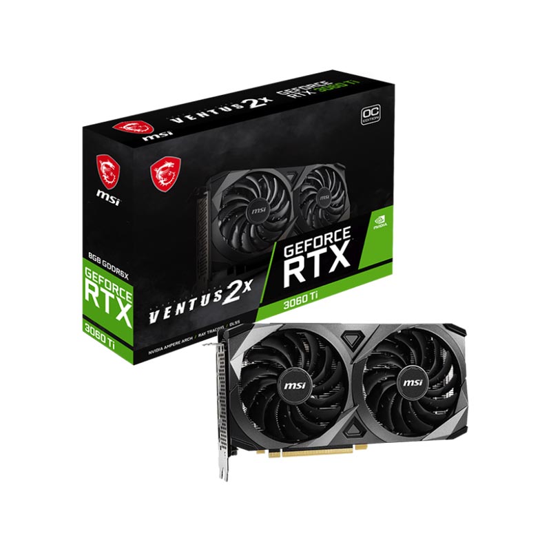 کارت گرافیک ام اس آی مدل MSI GeForce RTX 3060 Ti Ventus 2X 8GD6X OC