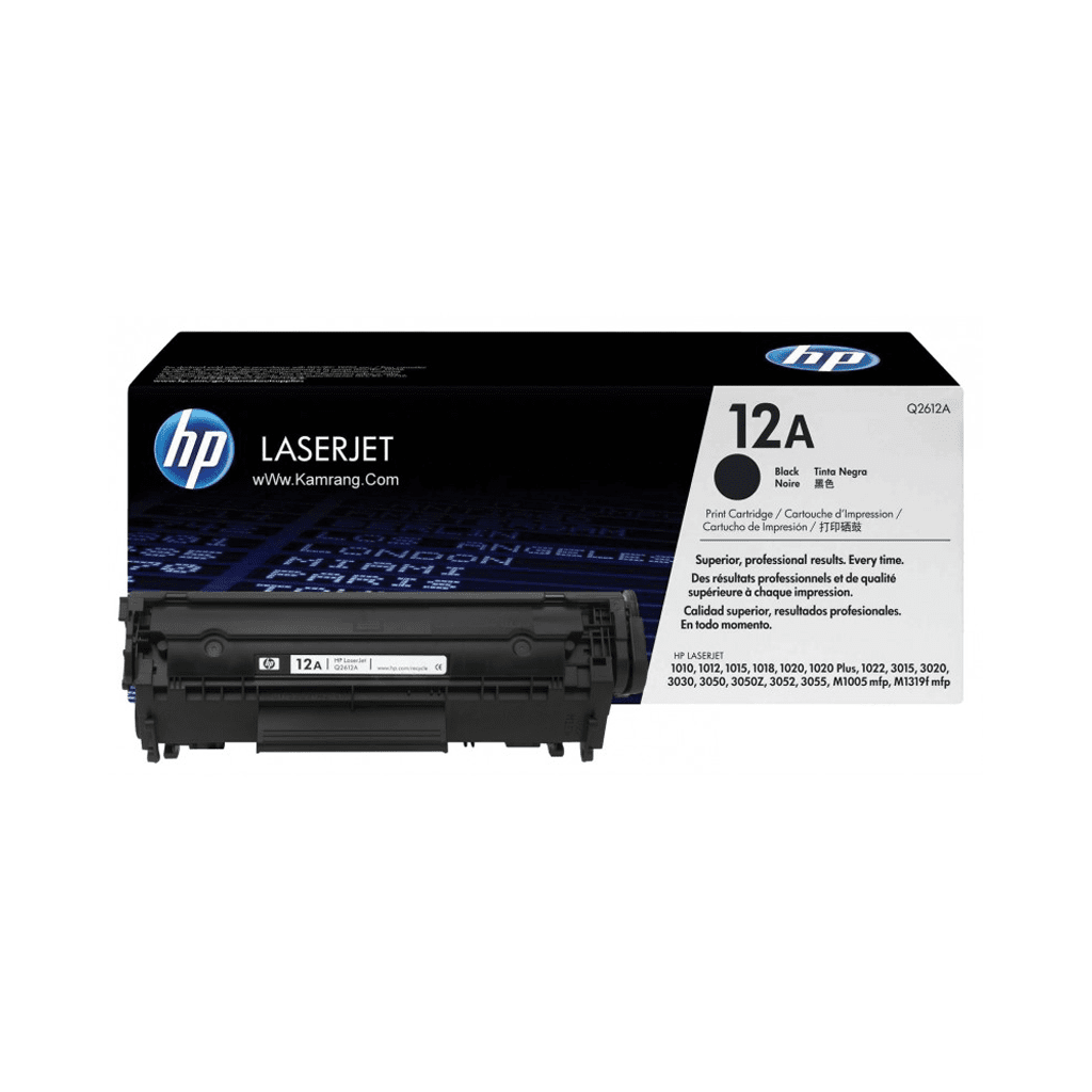 کارتریج تونر لیزری HP 12A Black Laserjet Toner Cartridge