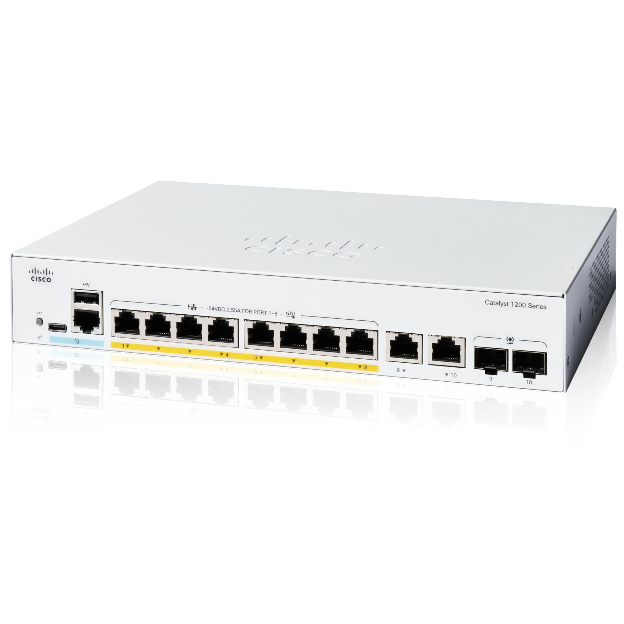 سوئیچ شبکه Cisco C1200-8T-E-2G (آکبند – ۲۰۲۵)
