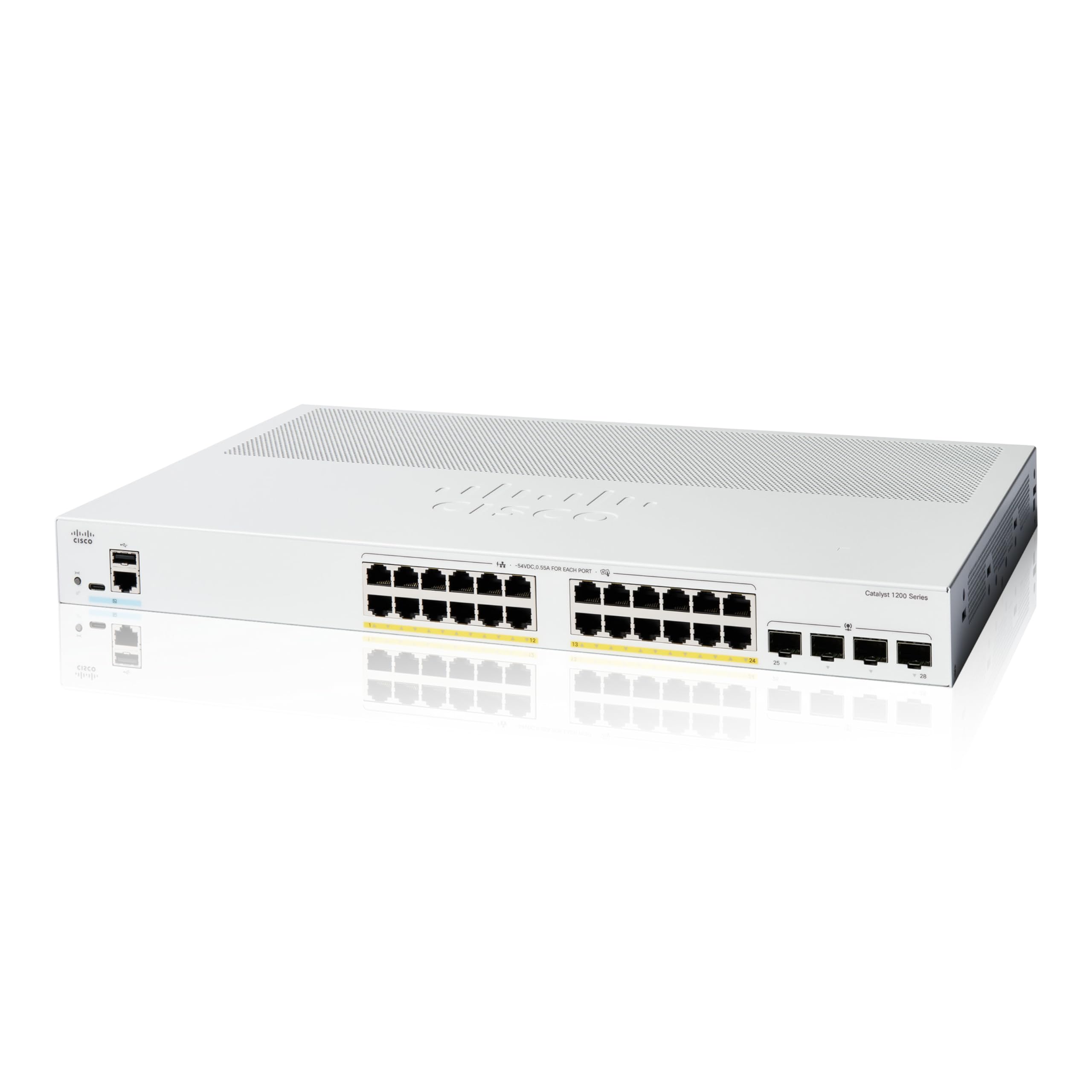 سوئیچ شبکه Cisco C1200‑24T‑4X (آکبند – ۲۰۲۵) — تصویر ۲