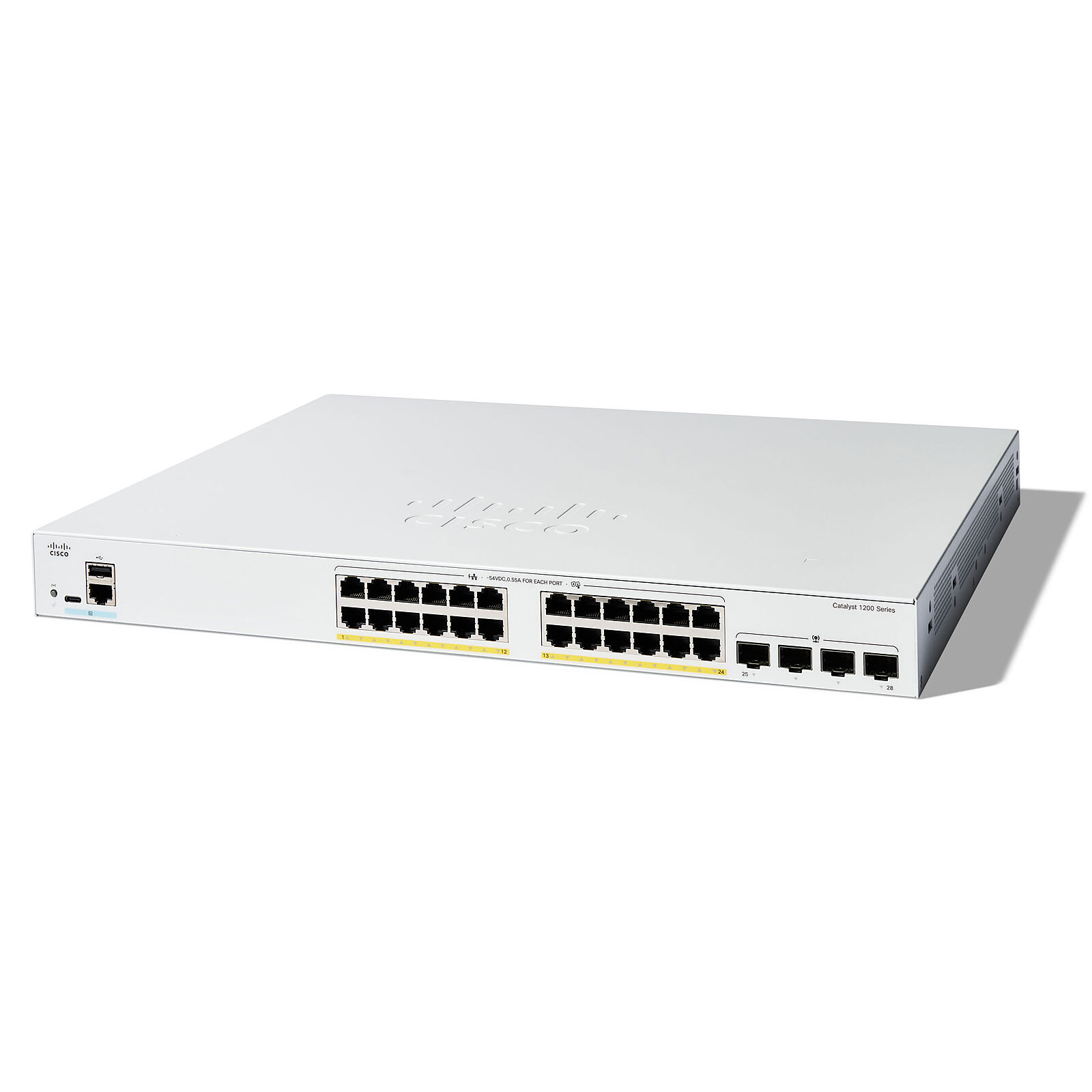 سوئیچ شبکه Cisco C1200-24FP-4G (آکبند – ۲۰۲۵)