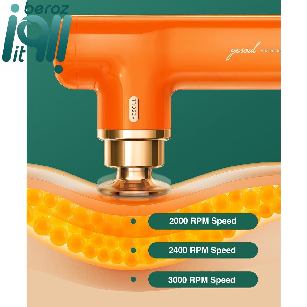 ماساژور تفنگی مدل yesoul mini massag gun mg12» — تصویر ۵