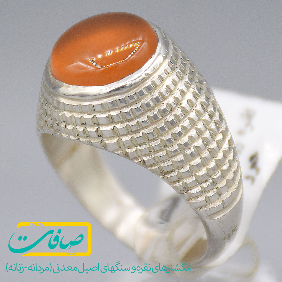 انگشتر عقیق یمنی مردانه دارای حرز «کد 3385»