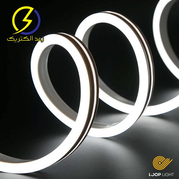ریسه نئون فلکسی سفید تراکم 120 برش یک متر لوپ لایت — تصویر ۲