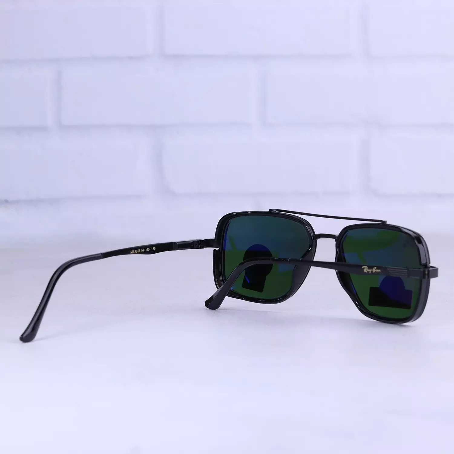 عینک آفتابی ری بن مردانه مشکی عدسی سبز RB 5658/3 — تصویر ۴