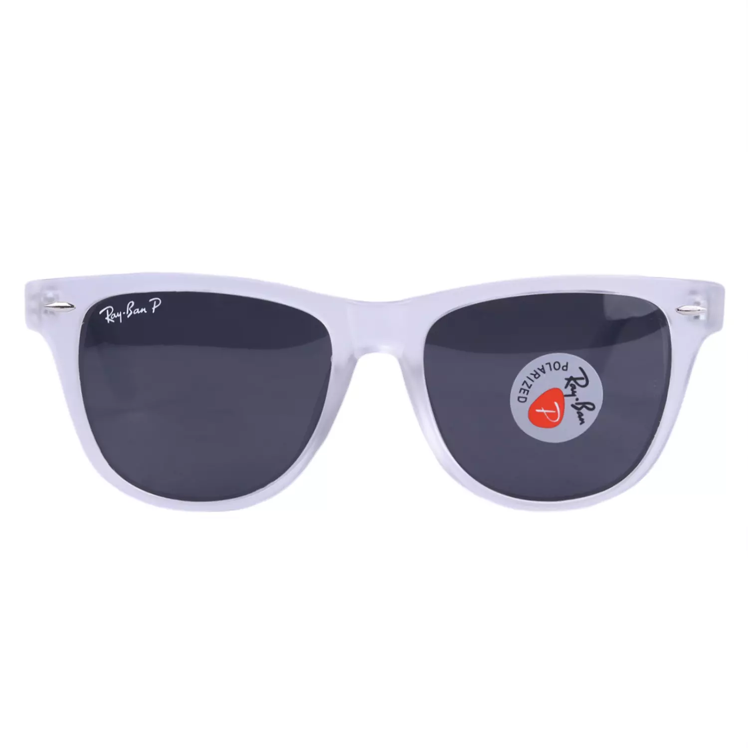 عینک آفتابی ری بن فریم سفید شفاف پلاریزه RB 2140-M/6