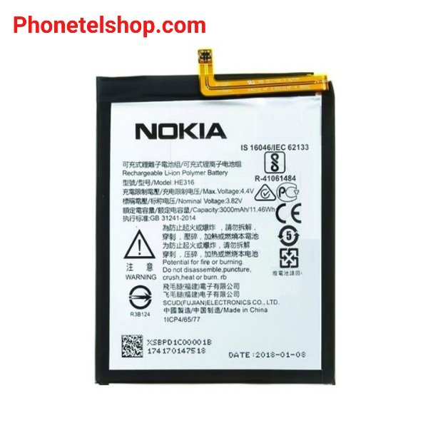 باتری گوشی موبایل نوکیا 6 battery mobile nokia 6 HE316
