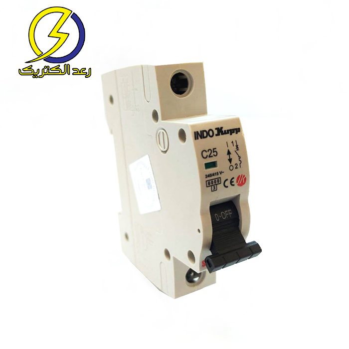 فیوز (کلید مینیاتوری) تک فاز 25 آمپر ایندوکوپ — تصویر ۲