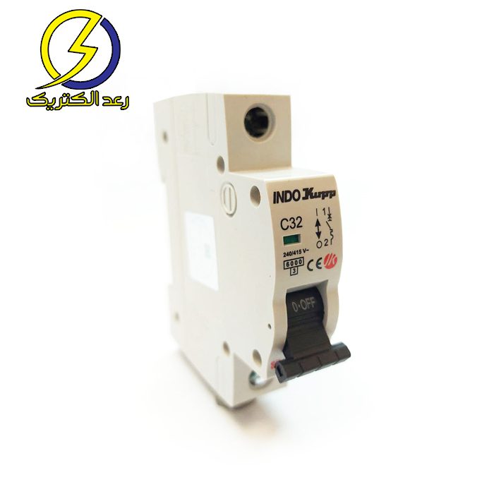 فیوز (کلید مینیاتوری) تک فاز 32 آمپر ایندوکوپ — تصویر ۲