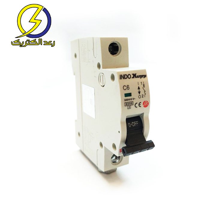 فیوز (کلید مینیاتوری) تک فاز 6 آمپر ایندوکوپ — تصویر ۲