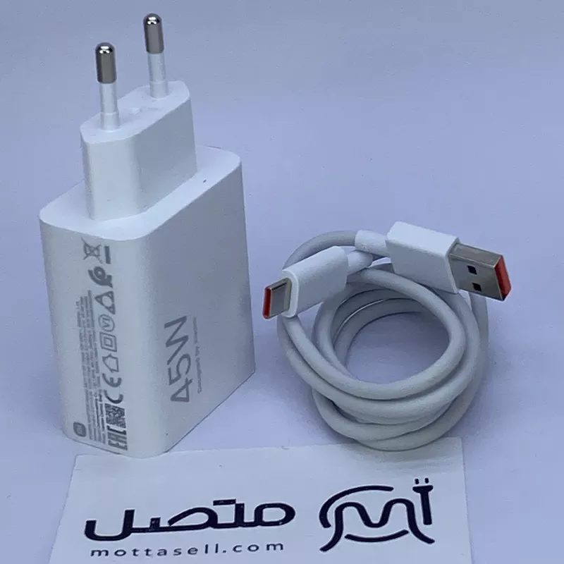شارژر اصلی سرکارتنی 45 وات MDY-17-EF توربو شارژ شیائومی به همراه کابل اصلی ۴ آمپری — تصویر ۳