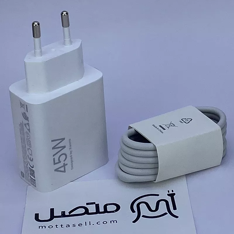 شارژر اصلی سرکارتنی 45 وات MDY-17-EF توربو شارژ شیائومی به همراه کابل اصلی ۴ آمپری — تصویر ۵