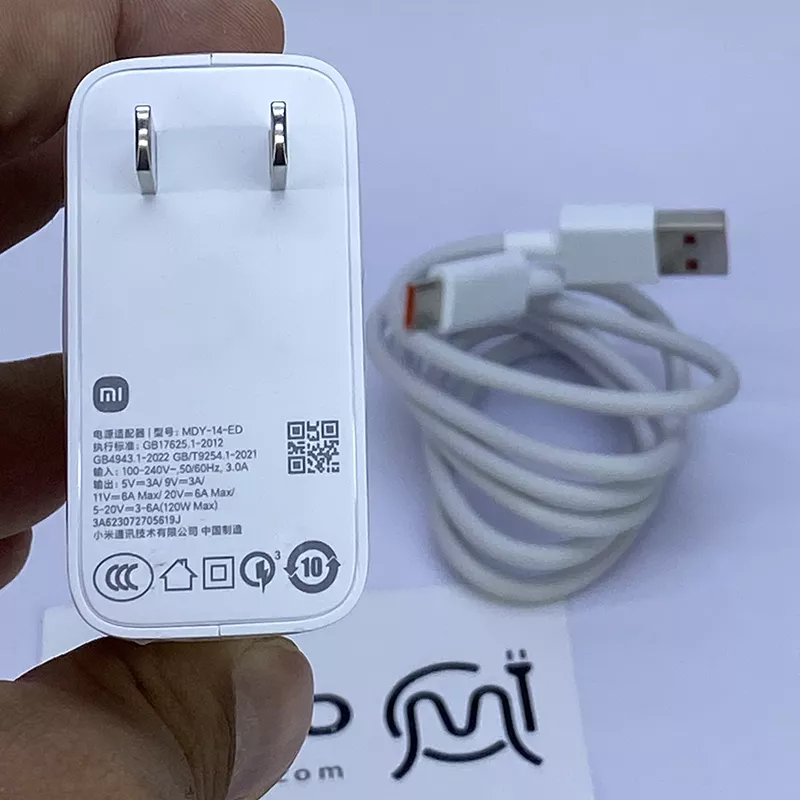 شارژر اصلی سرکارتنی 120 وات شیائومی Xiaomi Mi 10 Ultra به همراه کابل اصلی 6 آمپر — تصویر ۵