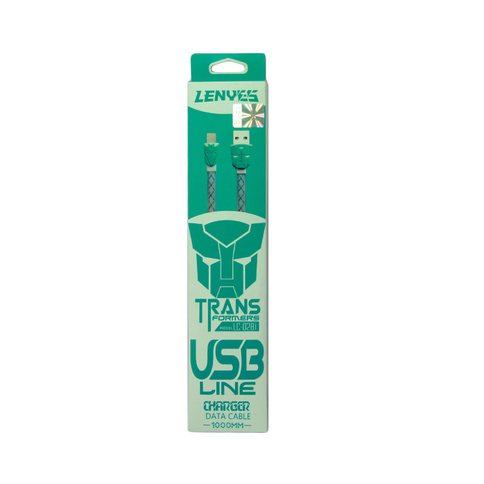 کابل شارژ اپل Lightning مارک Lenyes مدل Trans Formers 100cm