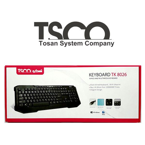 کیبورد تسکو مدل TK 8026 با حروف فارسی