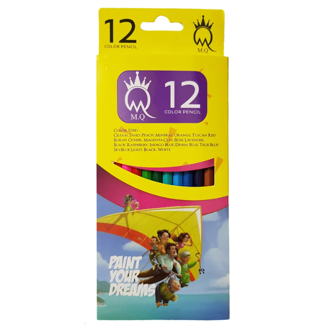 مداد رنگی 12رنگ ام کیو مدل M.Q.12