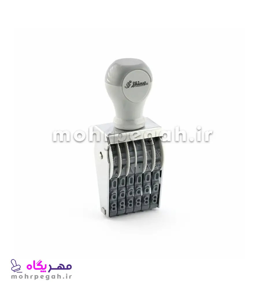 مهر شماره زن 6 رقم با ارتفاع اعداد 7 میلی متر Shiny N-26 — تصویر ۴