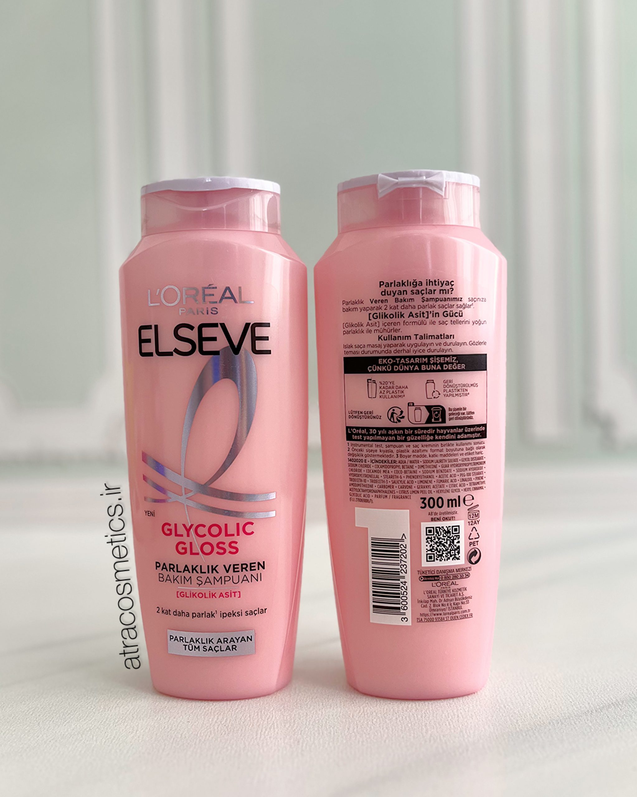 شامپو درخشان کننده مو لورآل (Loreal Glycolic Gloss Shampoo) حجم ۳۰۰ میل، محصولی حرفهای برای تقویت، شفافیت و درخشندگی موهای شماست