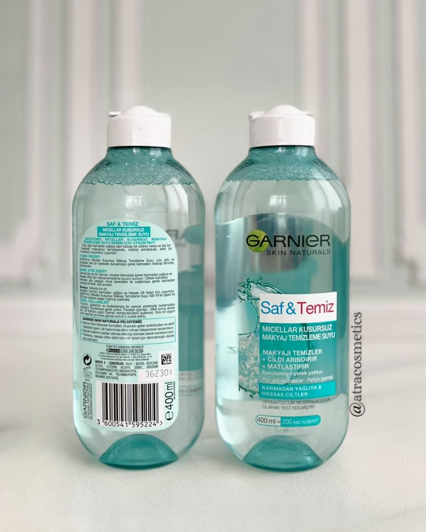 میسلار واتر گارنیر پوست حساس ۴۰۰ میل | Garnier Skin Naturals Saf & Temiz