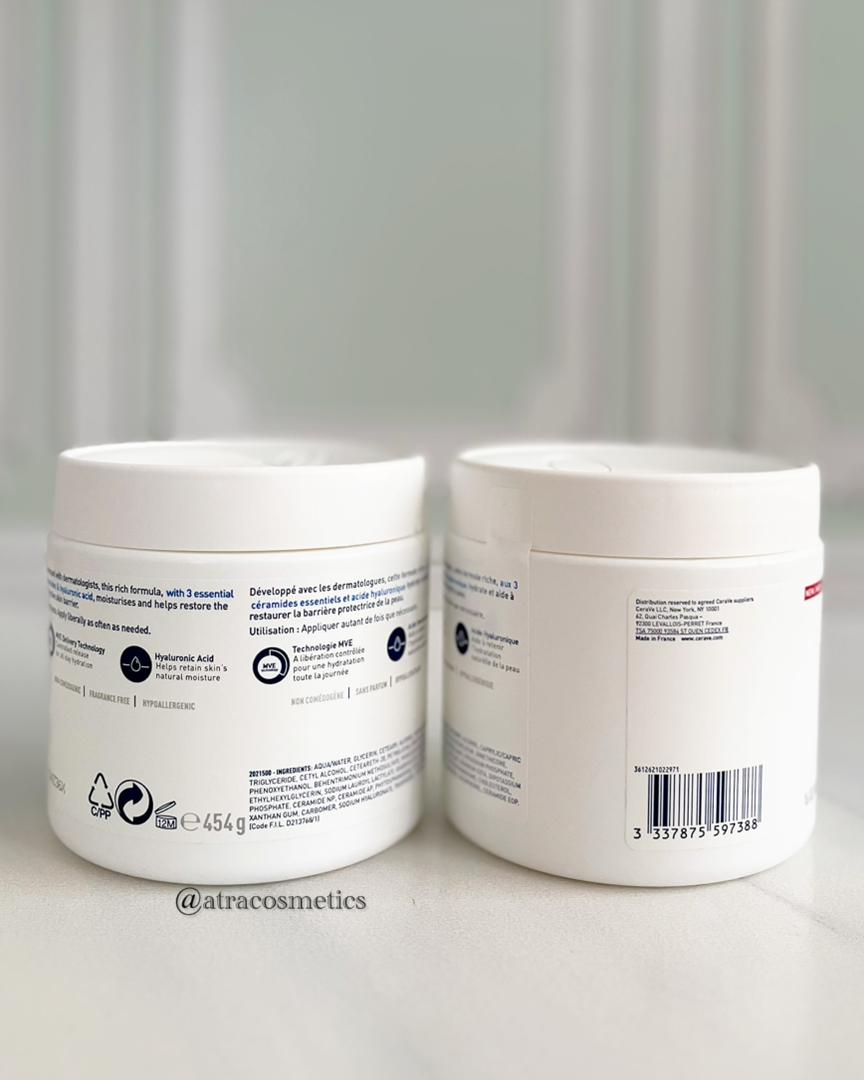کرم مرطوب‌کننده کاسه‌ای CeraVe- گرمی454 اورجینال فرانسوی — تصویر ۳
