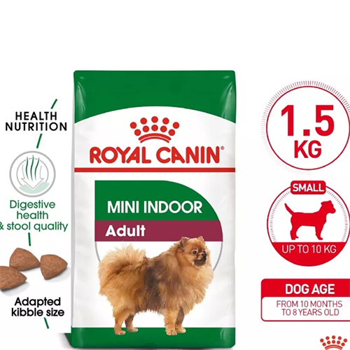 غذای خشک سگ بالغ رویال کنین مینی ایندور ادالت 1/5 کیلوگرم | Royal Canin mini indoor 1/5kg