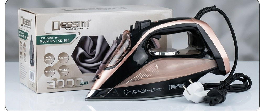 اتو بخار دسینی مدل KD-888 توان 3000 وات — تصویر ۴