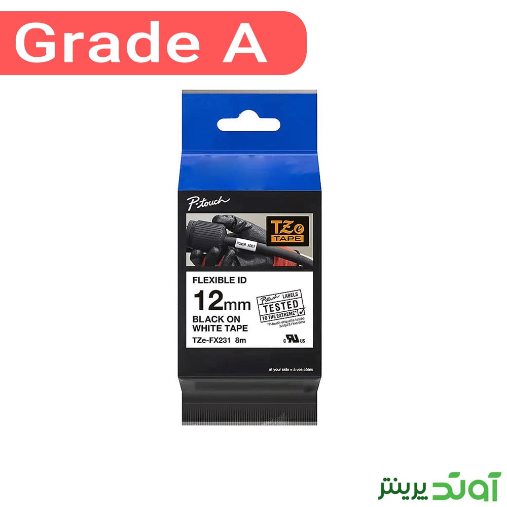 برچسب پرینتر لیبل زن برادر مدل TZE-FX231 بسته ۱۰ عددی — تصویر ۶