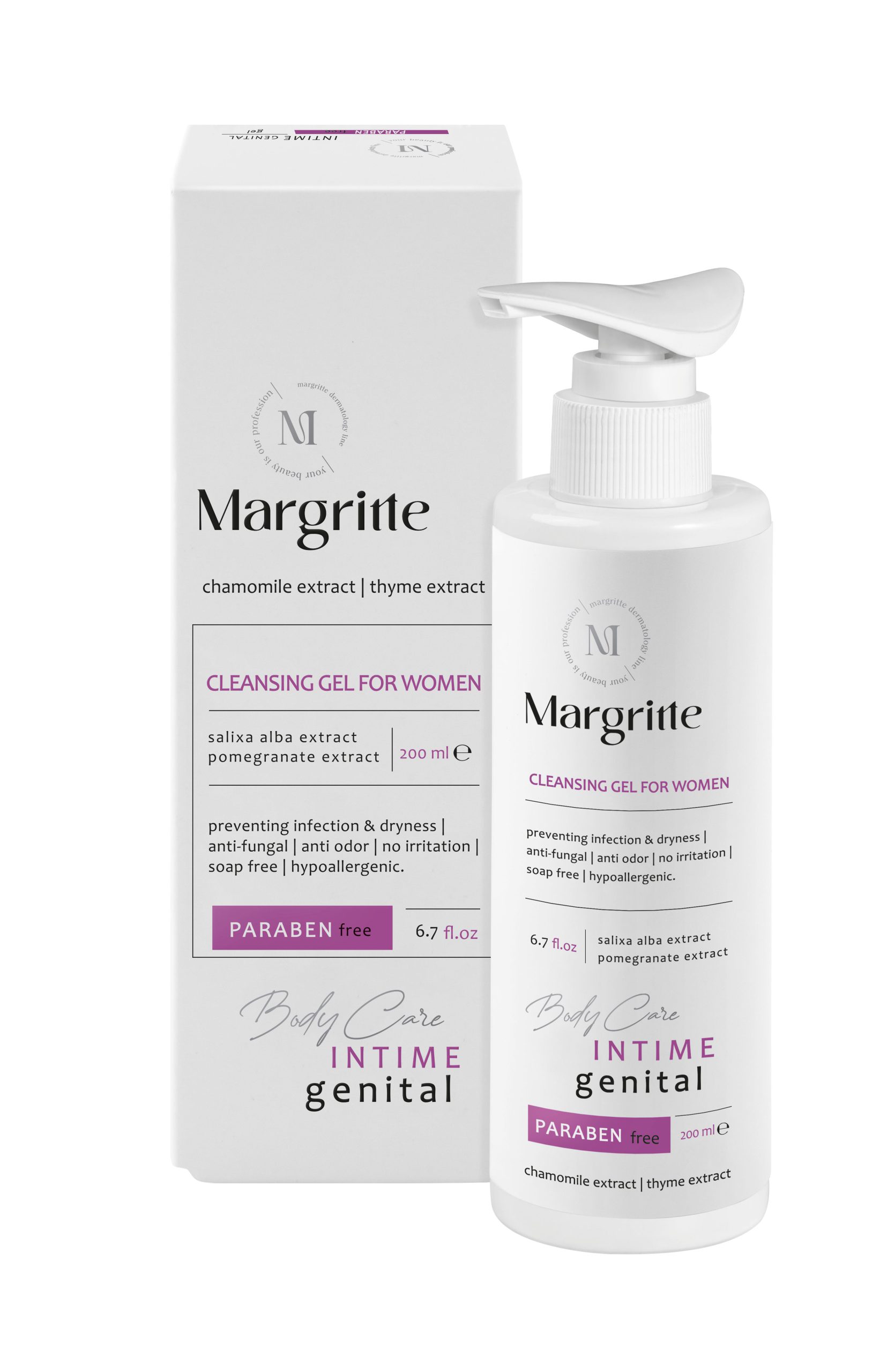 ژل بهداشتی بانوان حجم 200 میلی لیتر Intime Genital مارگریت — تصویر ۲