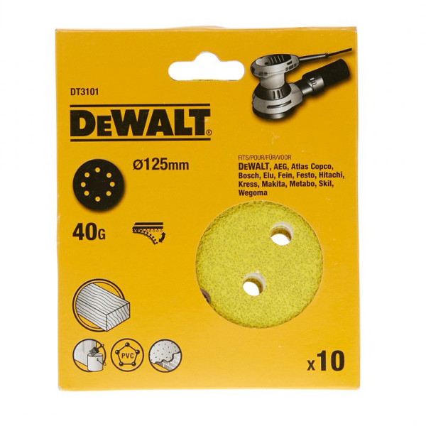 مجموعه 10 عددی کاغذ سنباده دیوالت مدل DT3101 — تصویر ۳