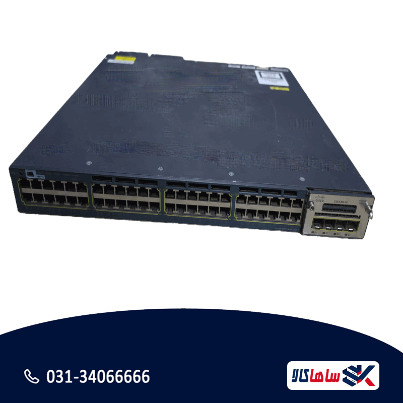 سوئیچ سیسکو Catalyst WS-C3560X-48PF-L 48 پورت PoE+ استوک — تصویر ۴
