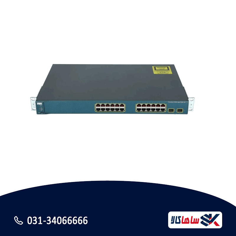 سوئیچ سیسکو Catalyst WS-C3560-24PS-S 24 پورت PoE استوک — تصویر ۲