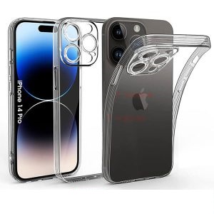 قاب ژله ای بی رنگ محافظ لنزدار آیفون مدل Iphone14 pro