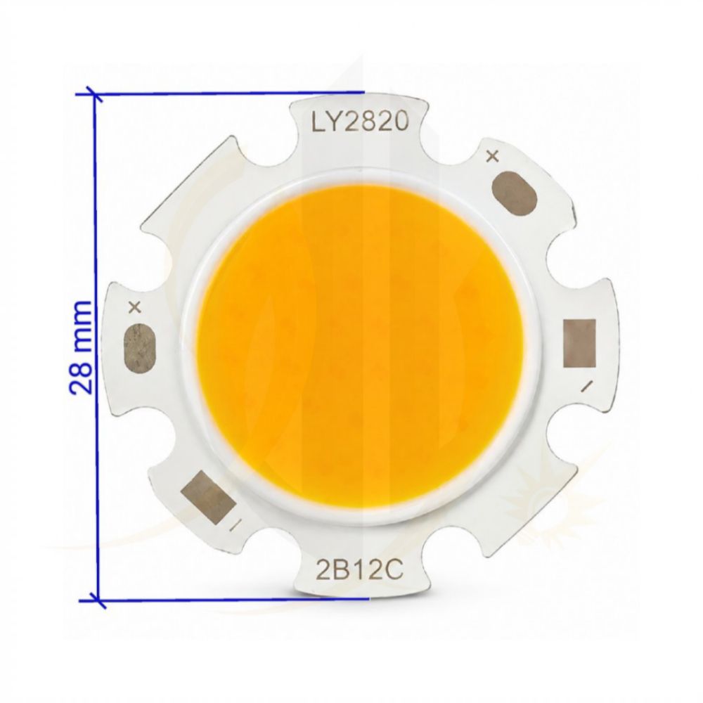 چیپ 12 وات 28*20 میلی متر رنگ سفید COB 12w 300mA — تصویر ۵