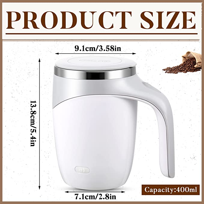 ماگ مگنتی همزن دار MAGNETIZED STIRRING CUP در دو رنگ طوسی و قهوه ای — تصویر ۵