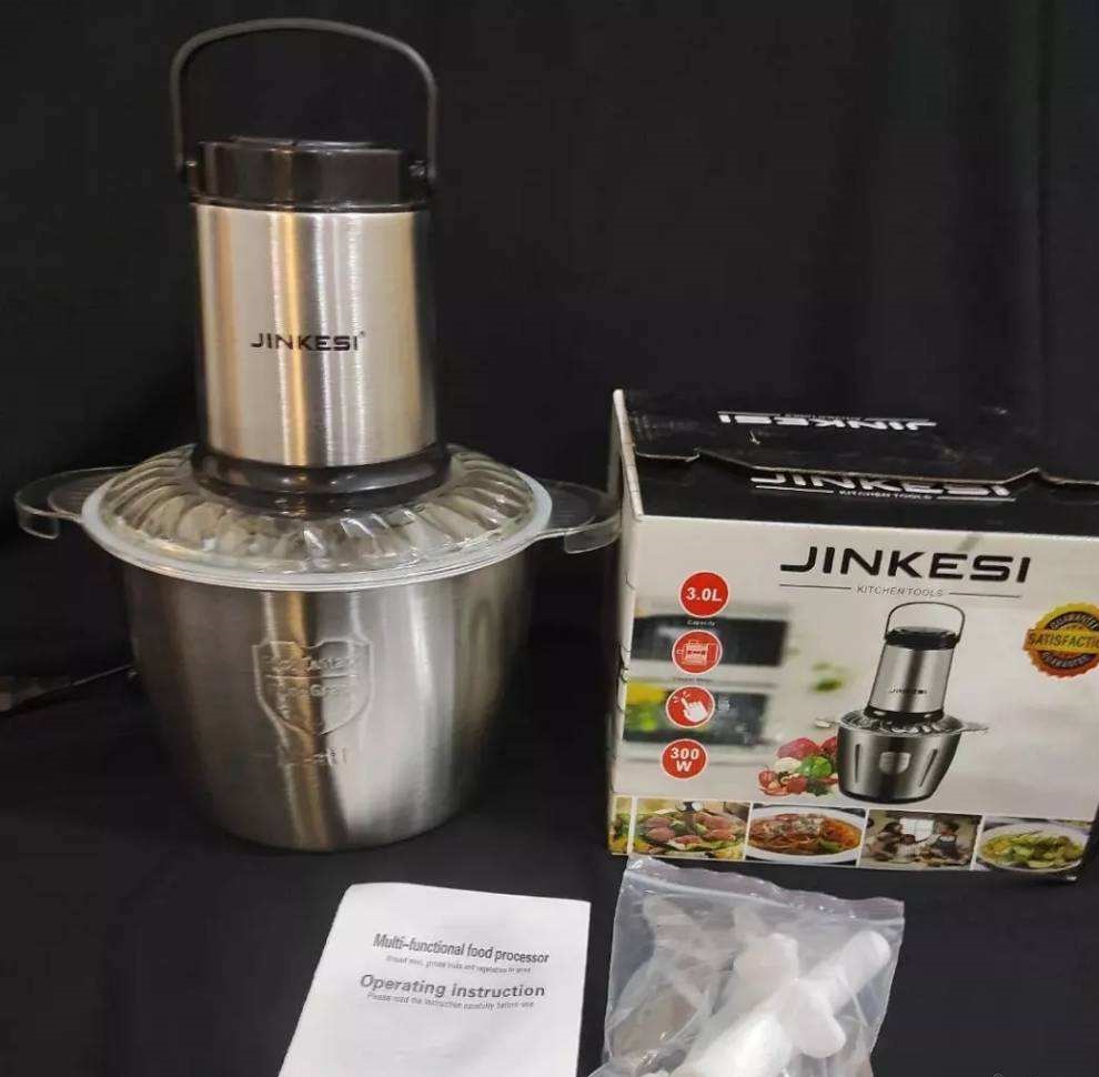 خردکن استیل سه لیتری جینکسی JINKESI توان 300 وات چهارتیغه ضد زنگ — تصویر ۳
