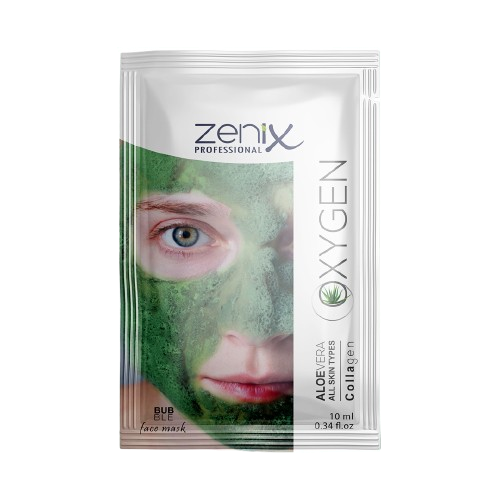 ماسک صورت فومی شاداب کننده و آبرسان زنیکس Zenix حاوی آلوئه ورا ساشه ای — تصویر ۲