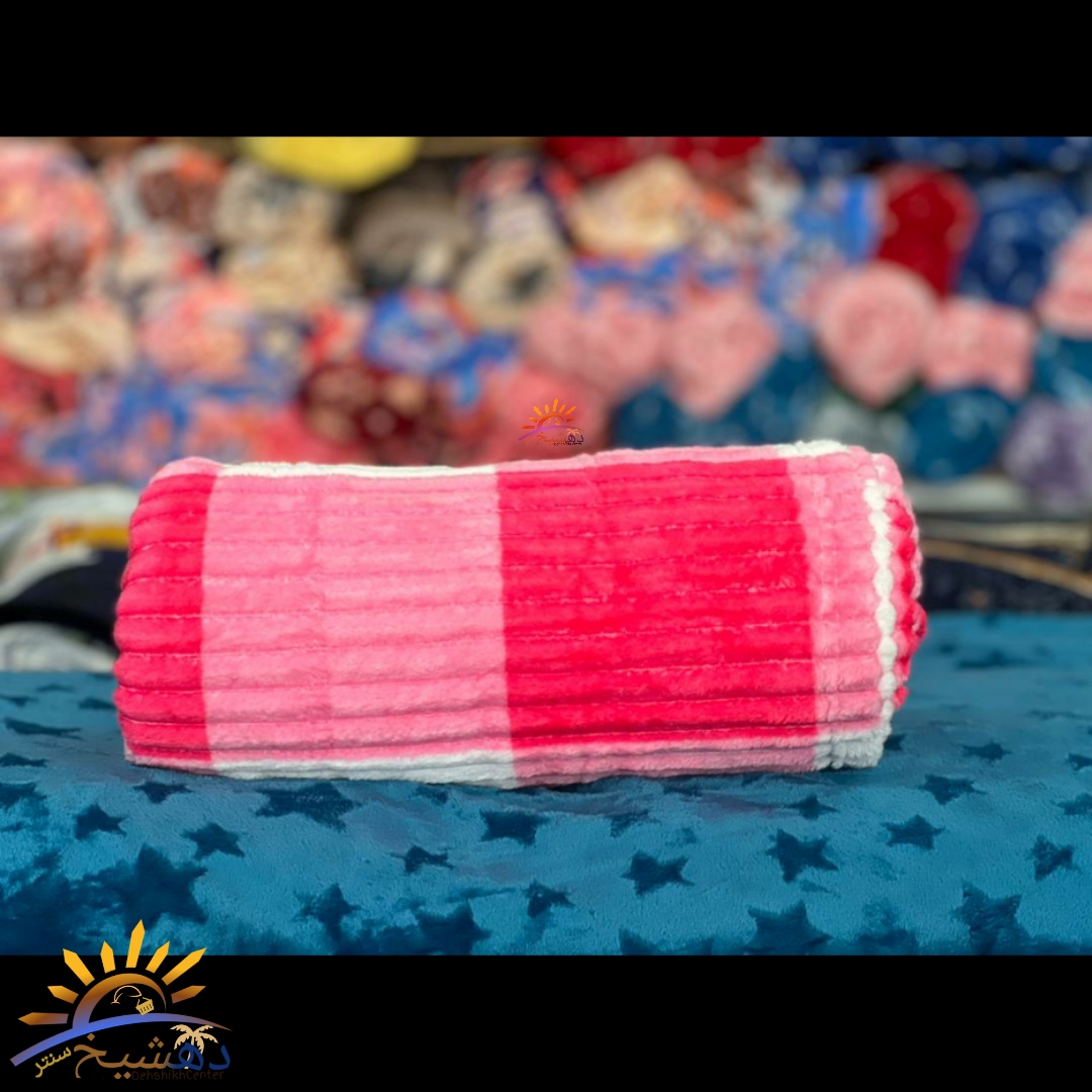 پتو مسافرتی پلیسه چهارخونه یک نفره ژله ای کرکره ای با ابعاد 220*160 — تصویر ۳