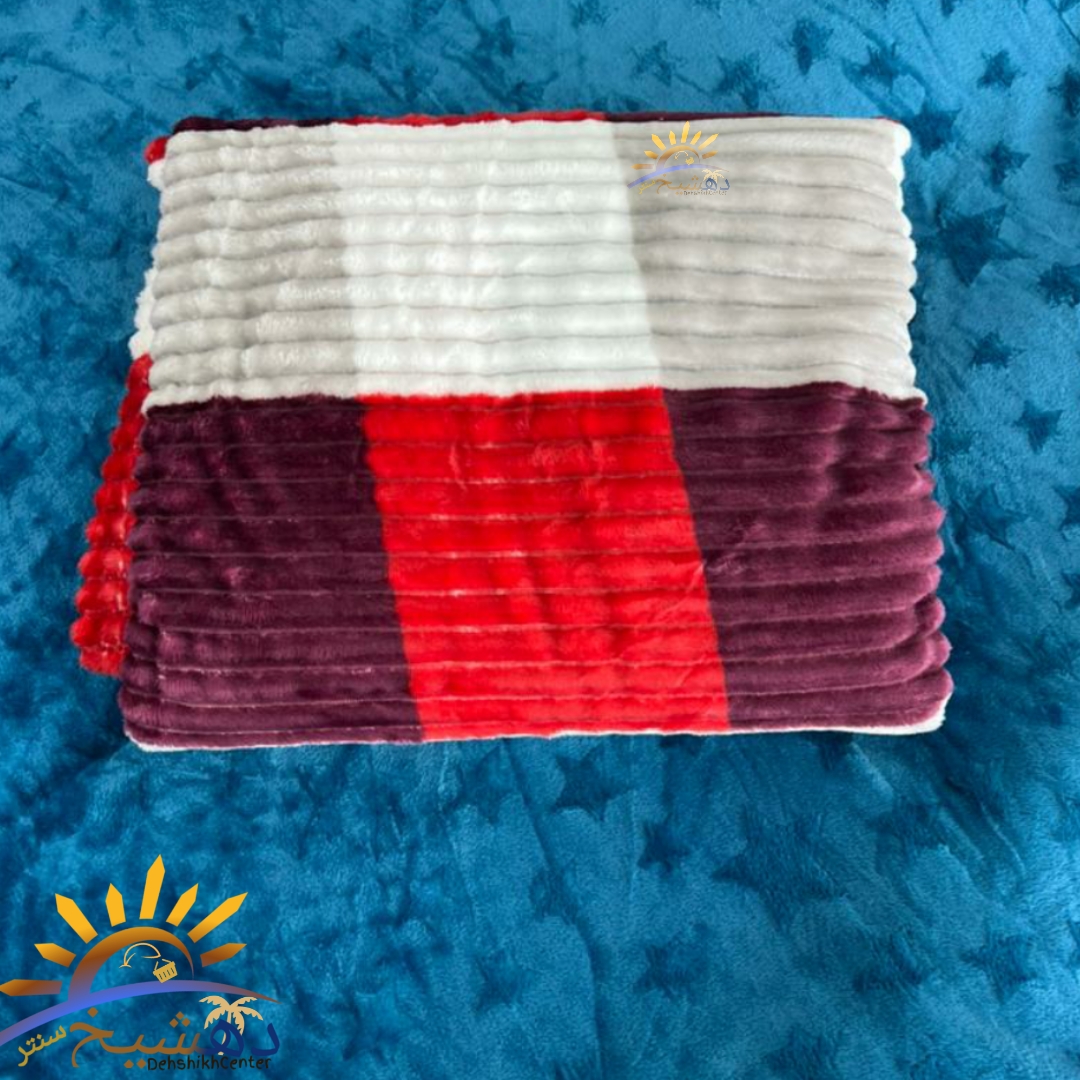 پتو مسافرتی پلیسه چهارخونه یک نفره ژله ای کرکره ای با ابعاد 220*160 — تصویر ۸