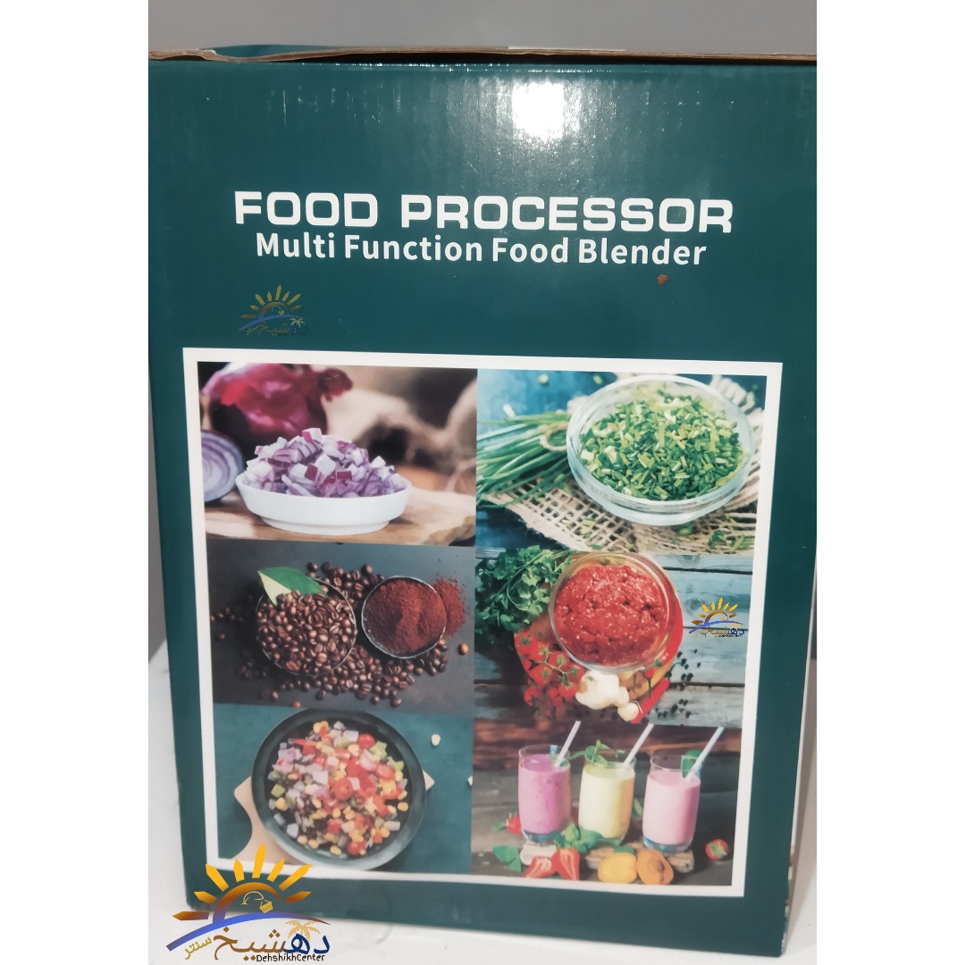 خردکن استیل دو لیتری چهارتیغه فود FOOD PROCESSOR مدل 300 وات واشر دار دو سرعته — تصویر ۴