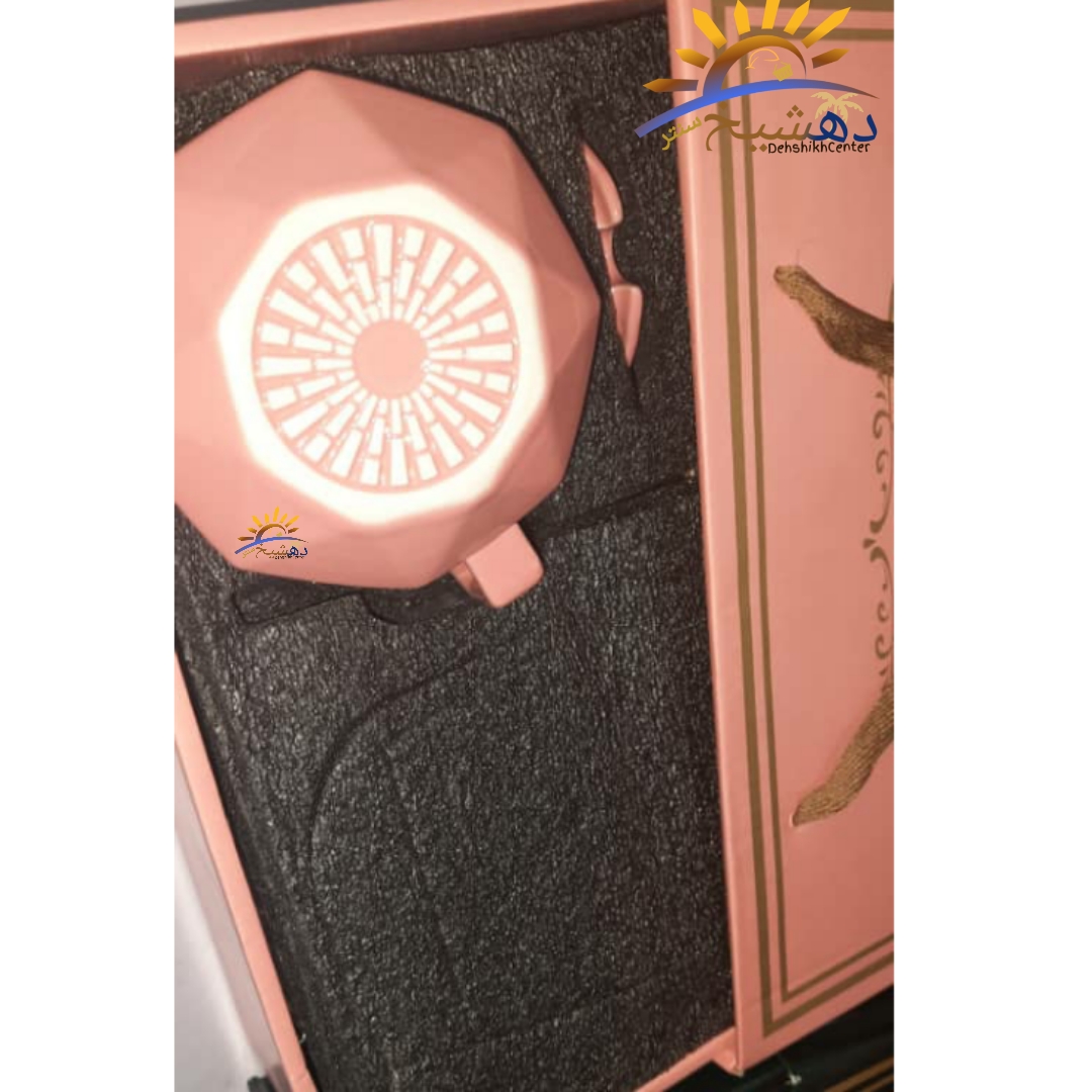 ماگ حرارتی چند ضلعی سرامیکی در دار هیتر دار با صفحه گرم کننده برقی مدل 1314 رنگ سبز و صورتی کادویی HELLO SPRING — تصویر ۸
