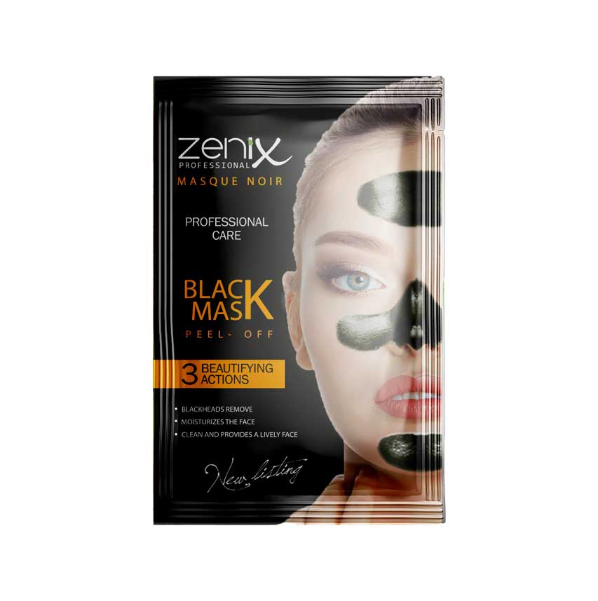 ماسک ورقه ای ذغال ضدجوش, مرطوب کننده و پاکسازی کننده زنیکس Zenix حجم 15 گرم — تصویر ۲