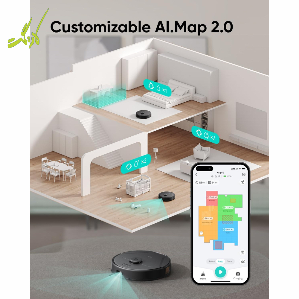جارو روباتیک هوشمند انکر Anker Eufy Robot Vacuum X8 Pro T2266 — تصویر ۴