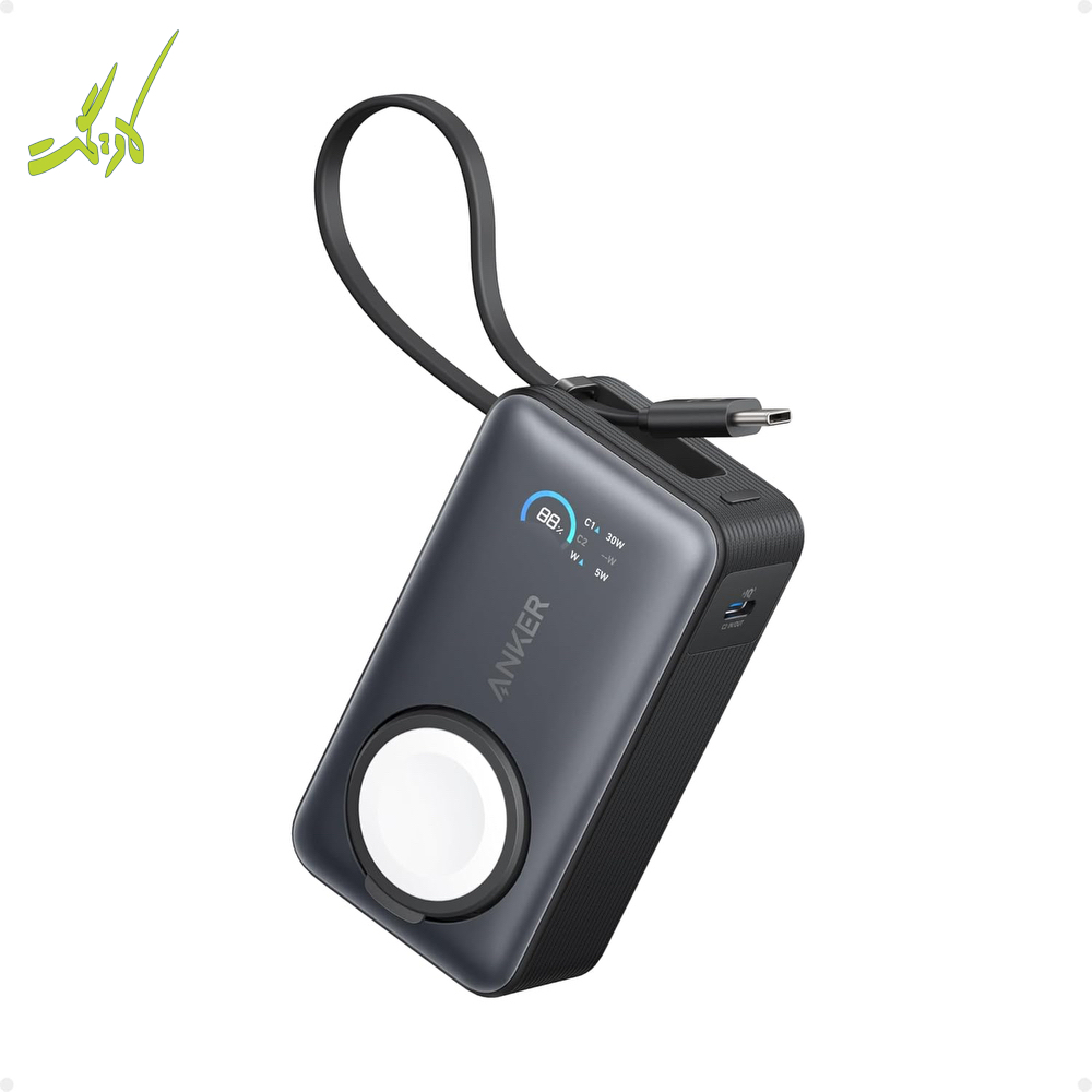 پاوربانک انکر Anker MagGo 10K A1657 با قابلیت شارژ اپل واچ