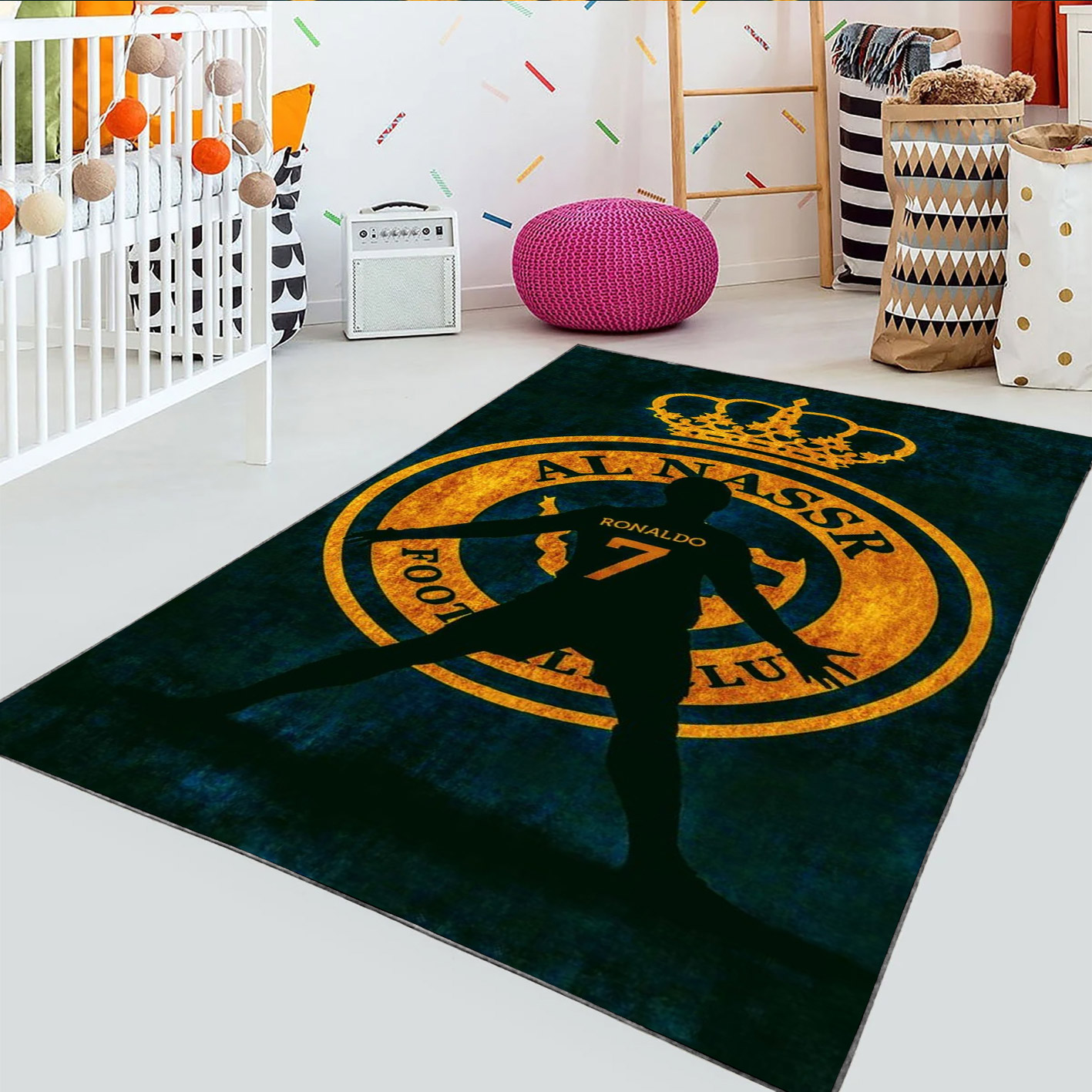 فرش چاپی طرح مفهومی رونالدو با لوگوی تیم النصر WA-5492s