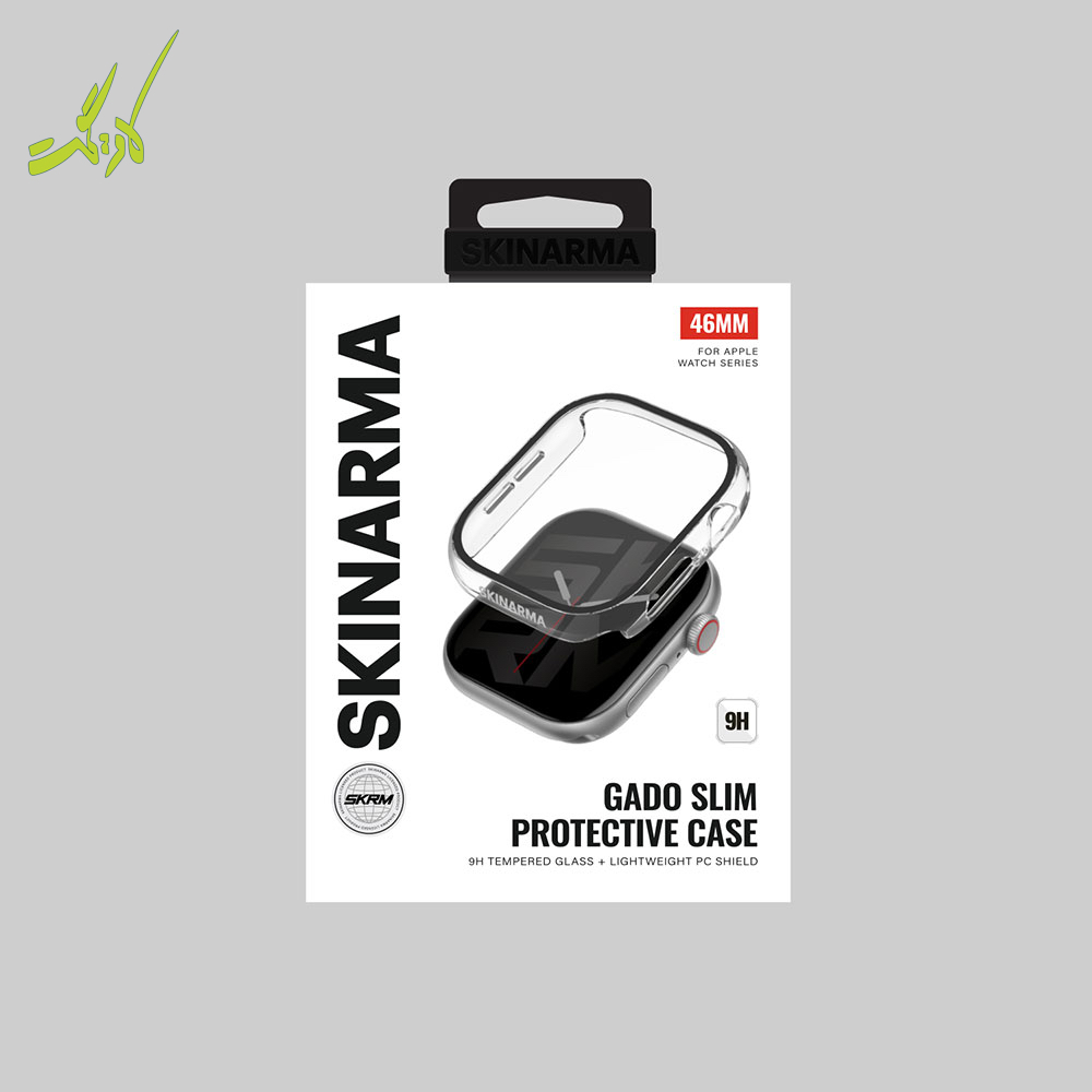 گارد و گلس محافظ اپل واچ سری۱۰ SKINARMA GADO Apple Watch Case 46mm — تصویر ۶