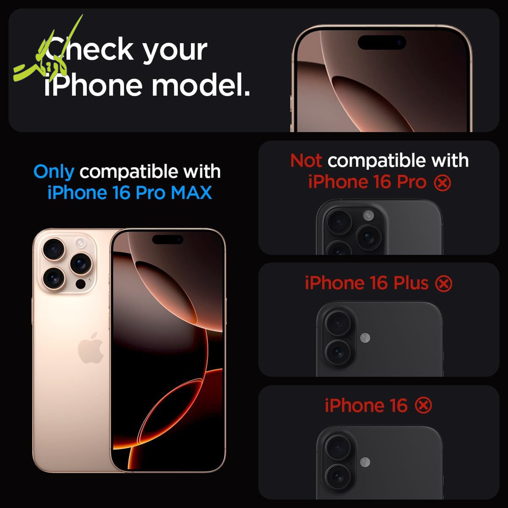 گلس آیفون ۱۶ پرومکس اسپیگن iPhone 16 ProMax Screen Protector Glas.tR EZ Fit HD همراه با ابزار نصب پک (دوعددی) — تصویر ۸