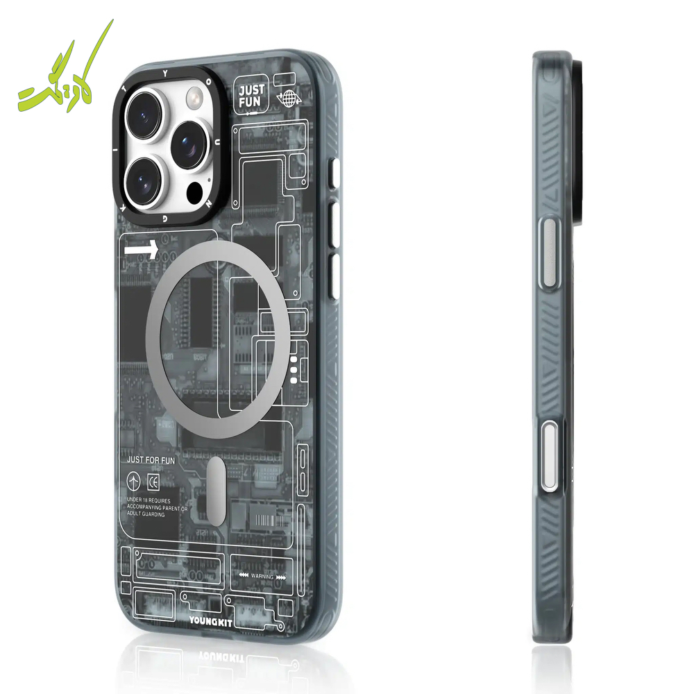 قاب آکواریومی آیفون 16 پرومکس یانگ کیت YoungKit 16 Pro Max طرح Technology