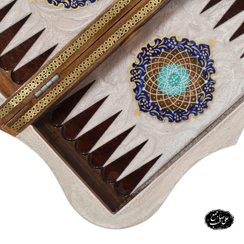 تخته نرد لبگرد طرح تمام تذهیب کد151 — تصویر ۴